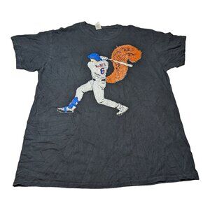 NEW YORK METS Black Gildan O'neil Foxtail Tshirt L